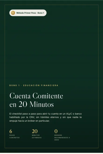 Tapa del bono Cuenta Comitente en 20 Minutos