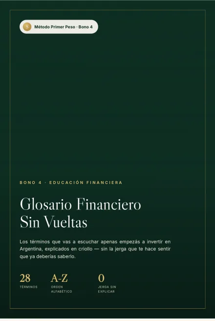 Tapa del bono Glosario Financiero Sin Vueltas