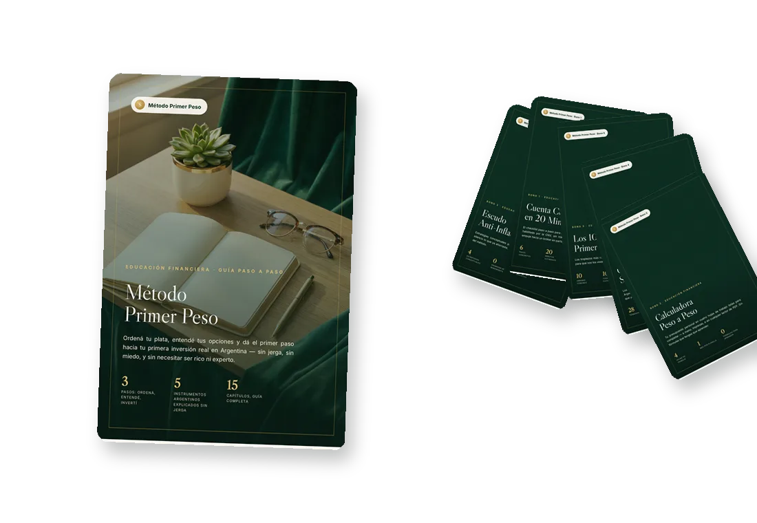 El PDF Método Primer Peso junto a los 5 bonos de regalo — todo lo que incluye la oferta
